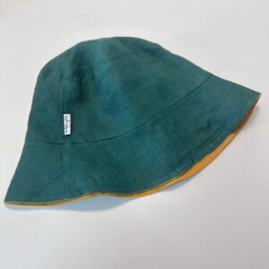 Kapelusz lniany typu bucket hat dwustronny