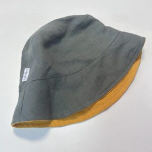 Kapelusz lniany typu bucket hat dwustronny